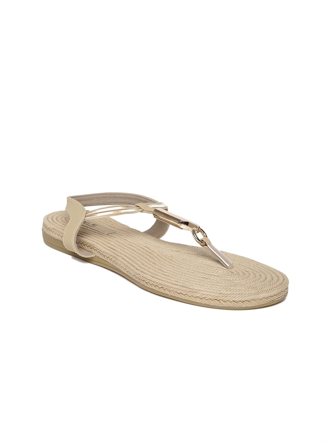 shiny beige flats