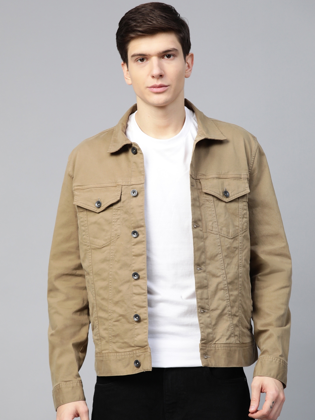 Buy Marks & Spencer Men Beige Solid Tailored Jacket - Jackets for Men 12149110 | Myntra