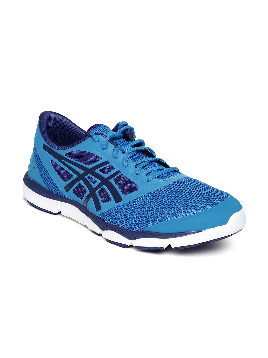 mens blue asics running shoes