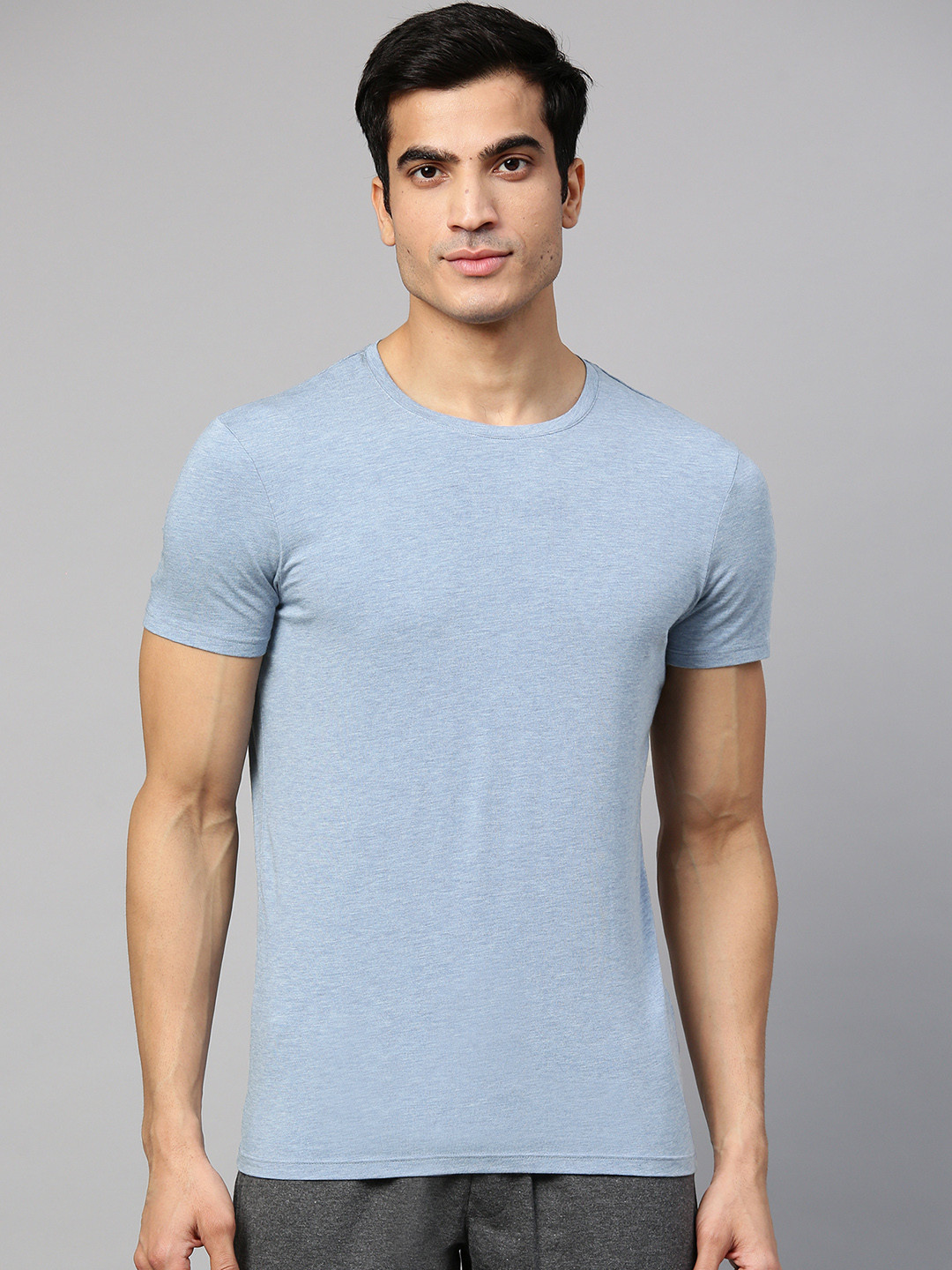 Buy Marks & Spencer Men Blue Solid Innerwear Vest Innerwear Vests for