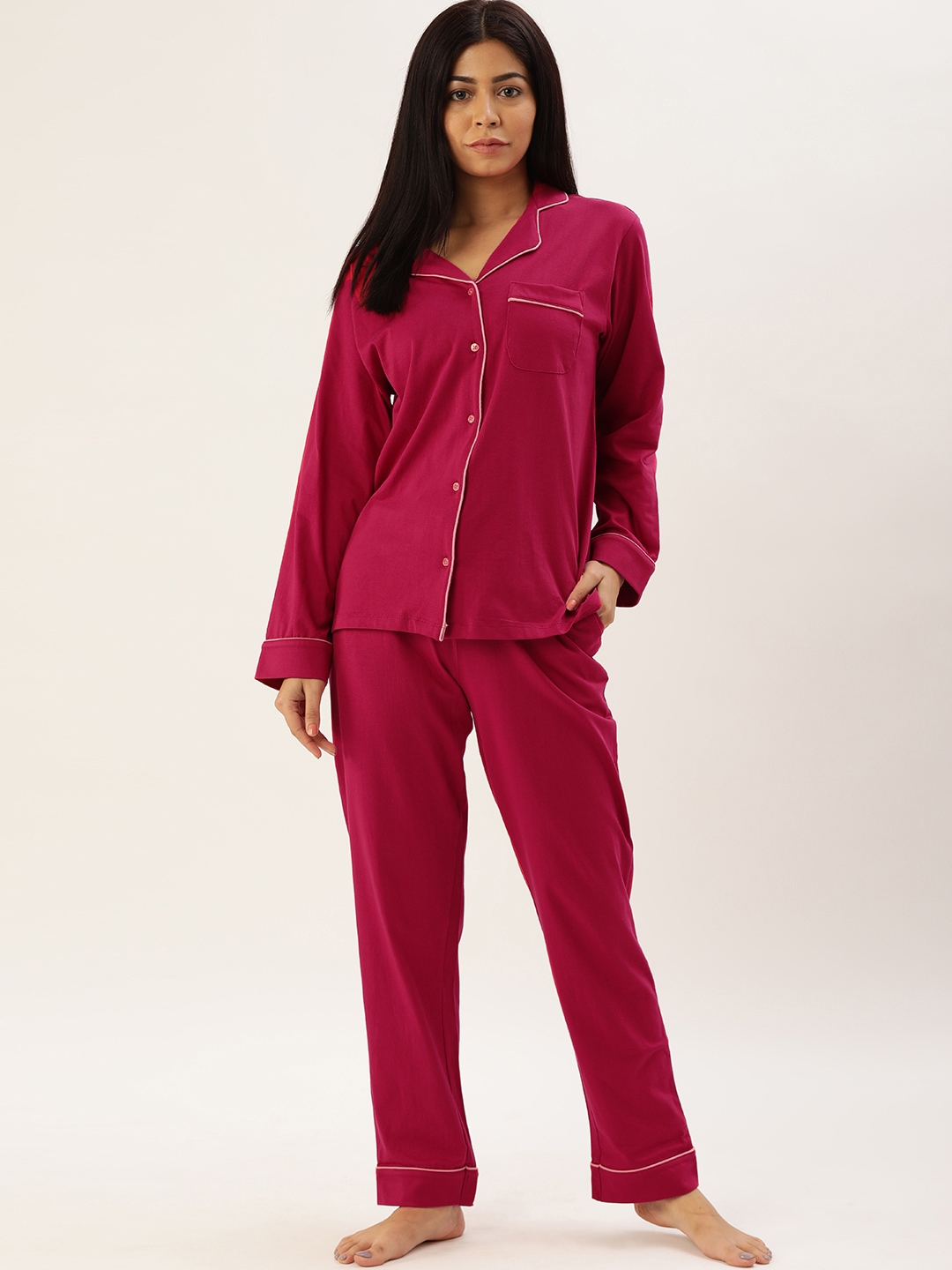 pink night suit for women