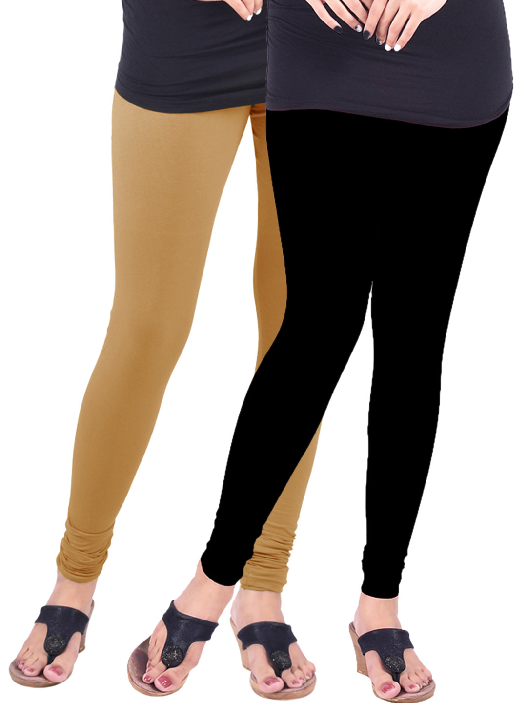 Buy Lux Lyra SILK Pack Of 2 Churidar Leggings Leggings for Women