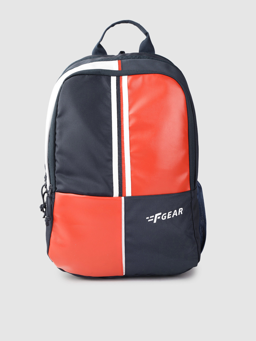 Buy F Gear Unisex Navy Blue & Red Colourblocked Backpack - Backpacks ...