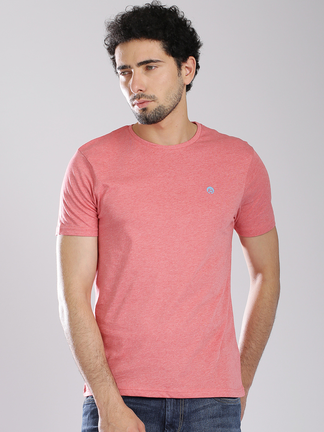 Buy Bossini Coral Red Pure Cotton T Shirt - Tshirts for Men 1219626 ...