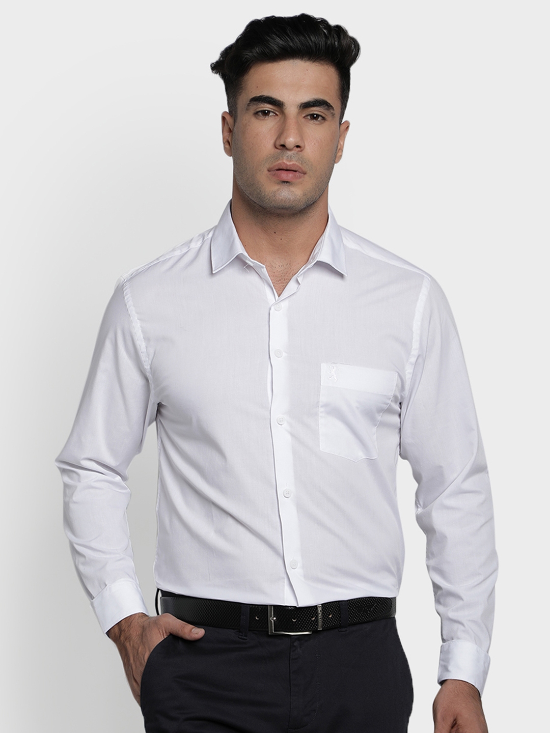 Buy Red Tape Men White Regular Fit Solid Formal Shirt - Shirts for Men ...