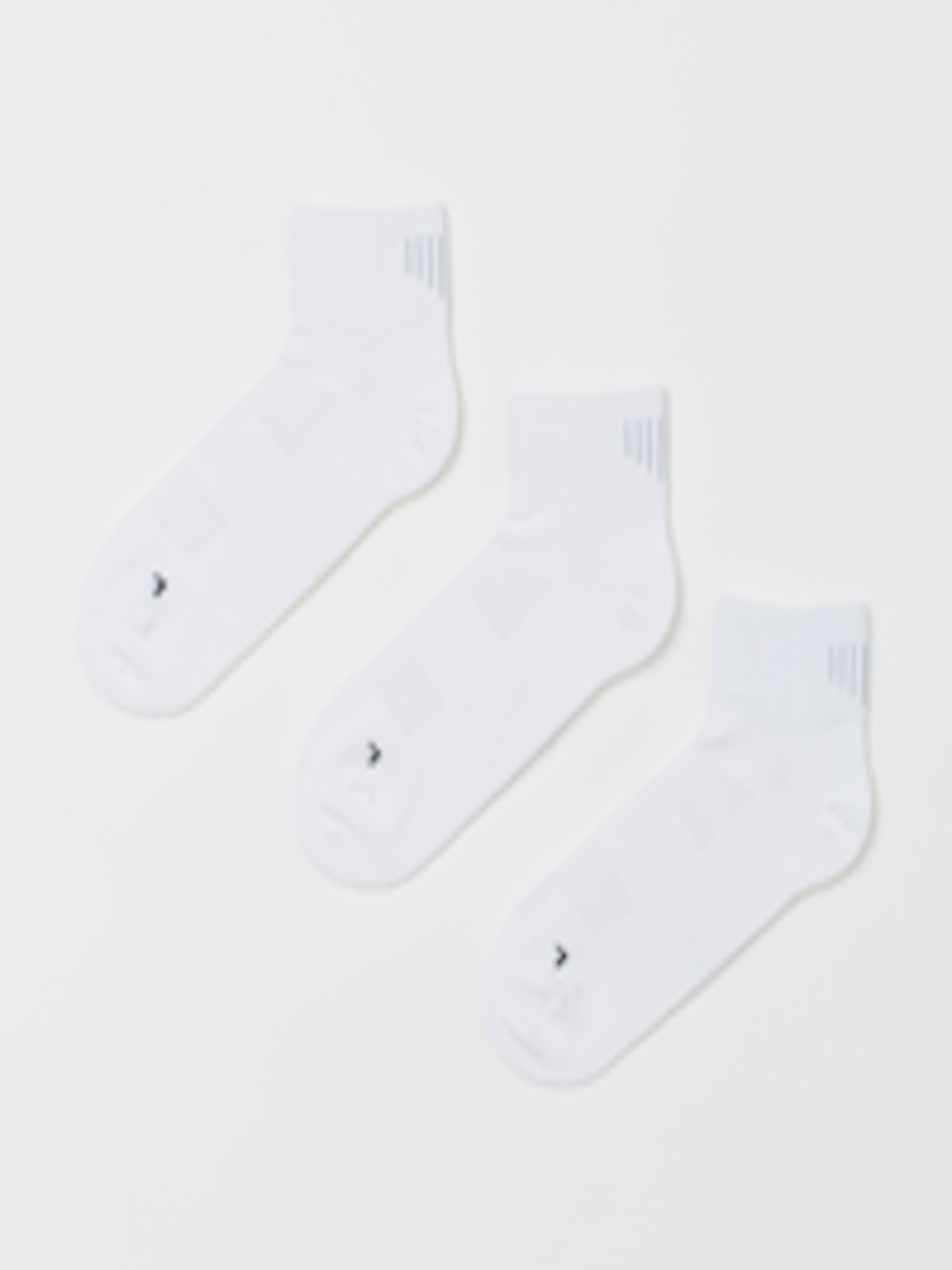 Buy H&M Men Pack Of 3 Patterned White Ankle Length Sustainable Socks ...