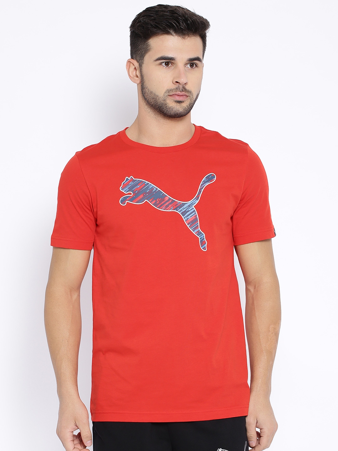 Buy PUMA Red Printed Pure Cotton T Shirt - Tshirts for Men 1220995 | Myntra