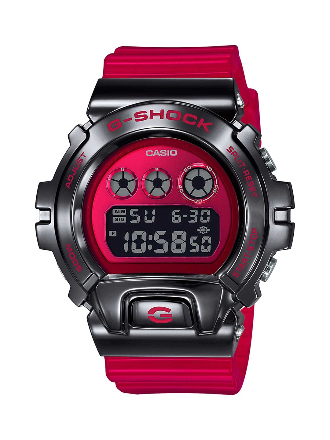 casio red dial watch