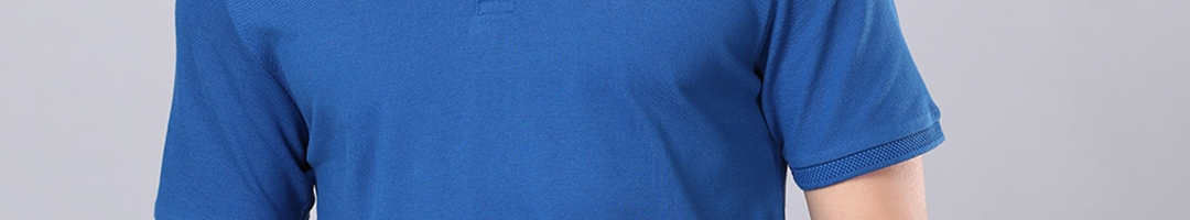 Buy Cultsport Men Blue Solid Polo Collar T Shirt - Tshirts for Men ...