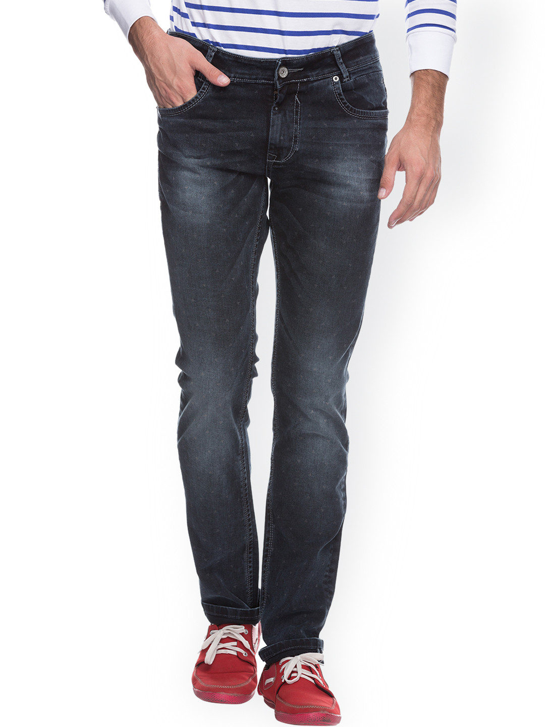 Buy Mufti Charcoal Grey Stretchable Jeans - Jeans for Men 1223912 | Myntra