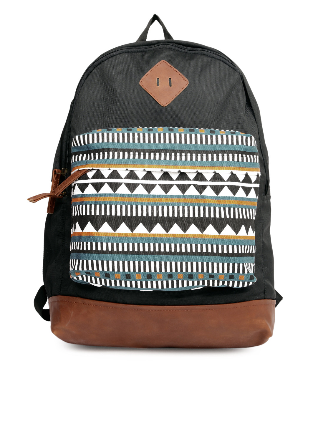 Buy Gear Unisex Black & Tan Geometric Print AZTEC Backpack Backpacks