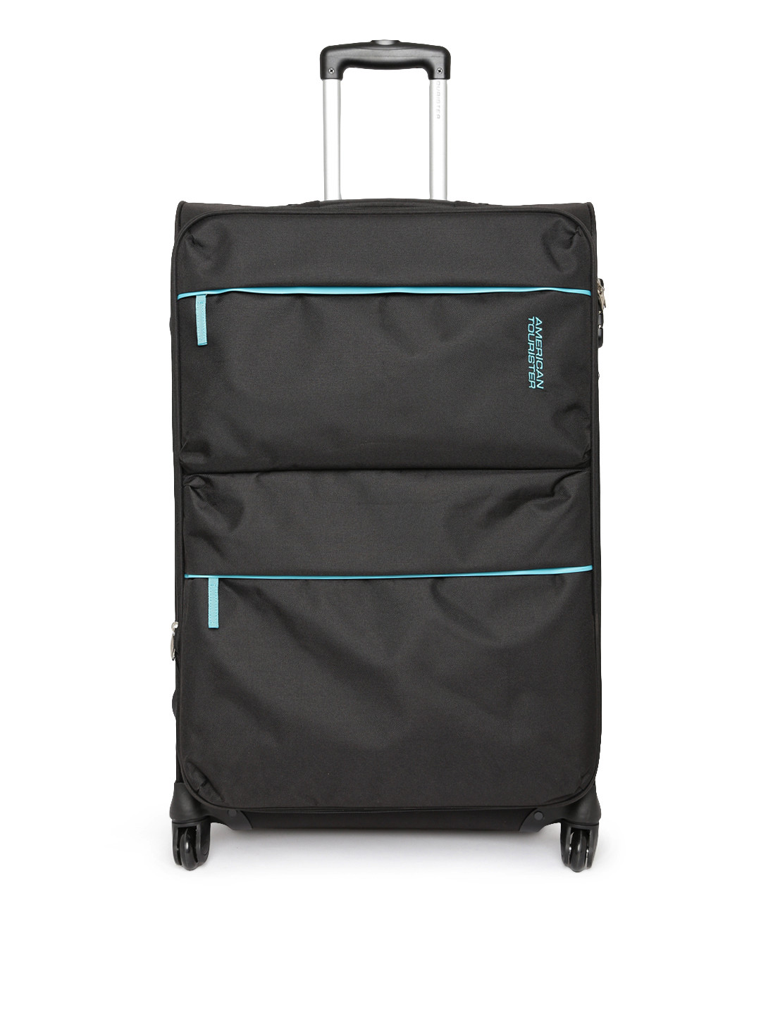Buy AMERICAN TOURISTER Unisex Black AT Velocity Spinner Medium Trolley