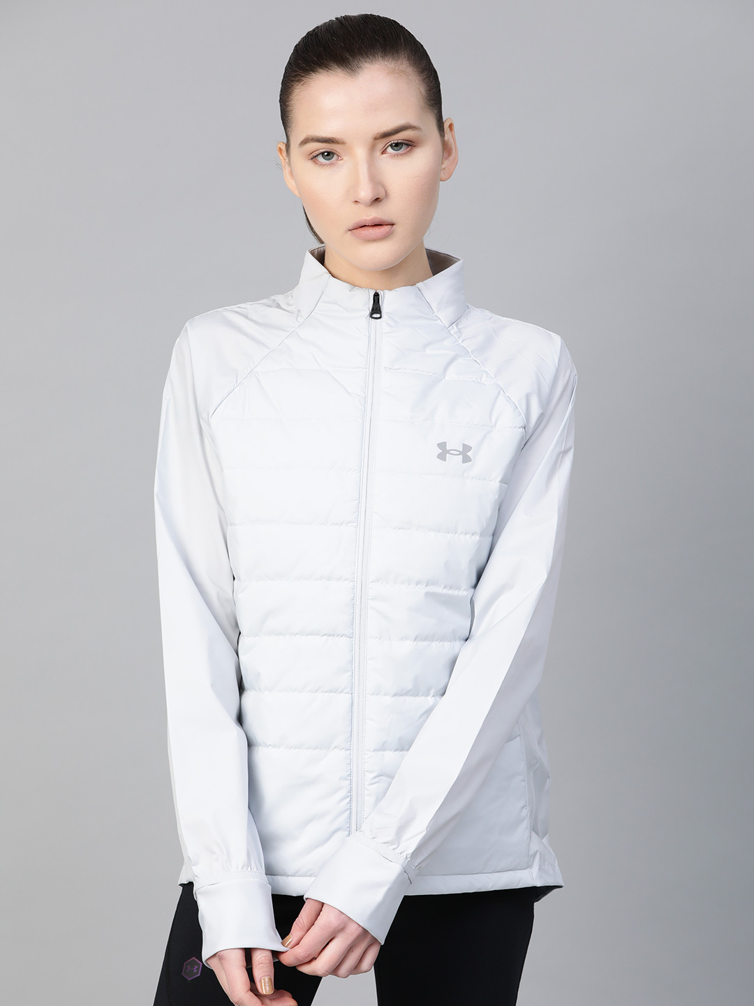 Buy UNDER ARMOUR Women Blue Solid Lightweight Run Insulate Hybrid