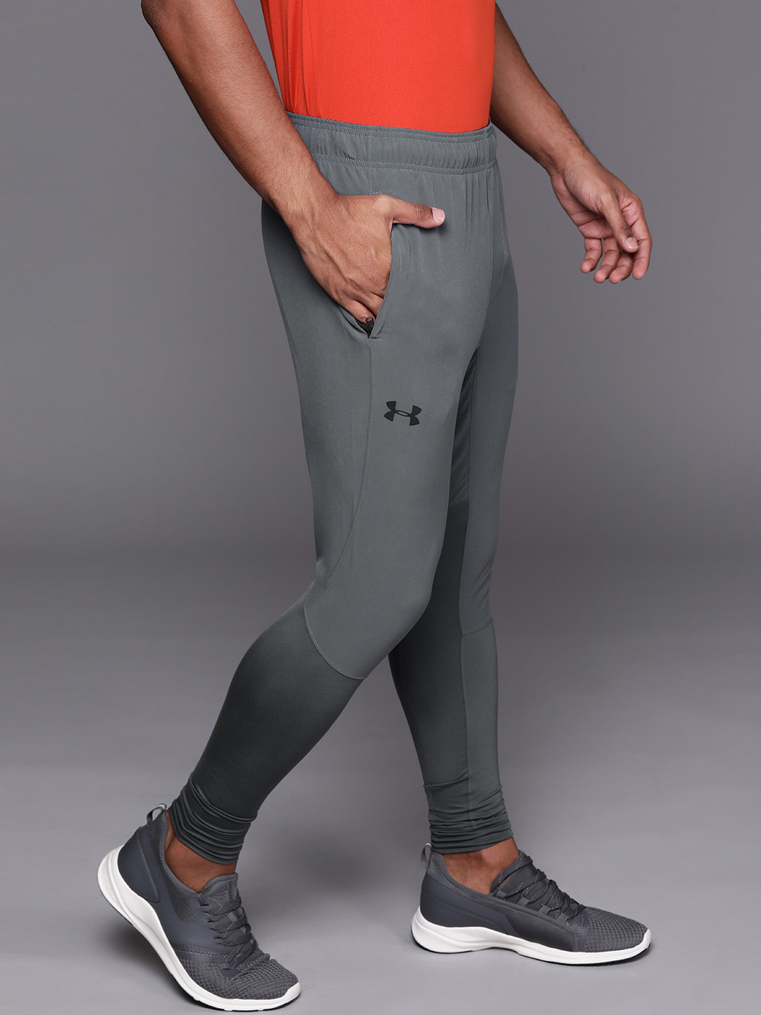 Buy UNDER ARMOUR Men Grey Solid Hybrid Pants Track Pants for Men