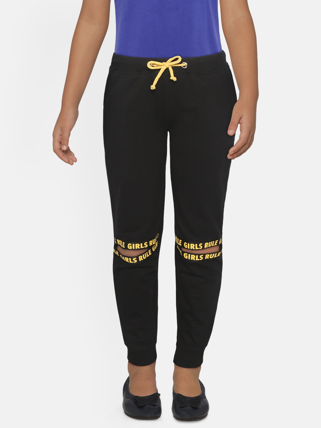 black cotton joggers