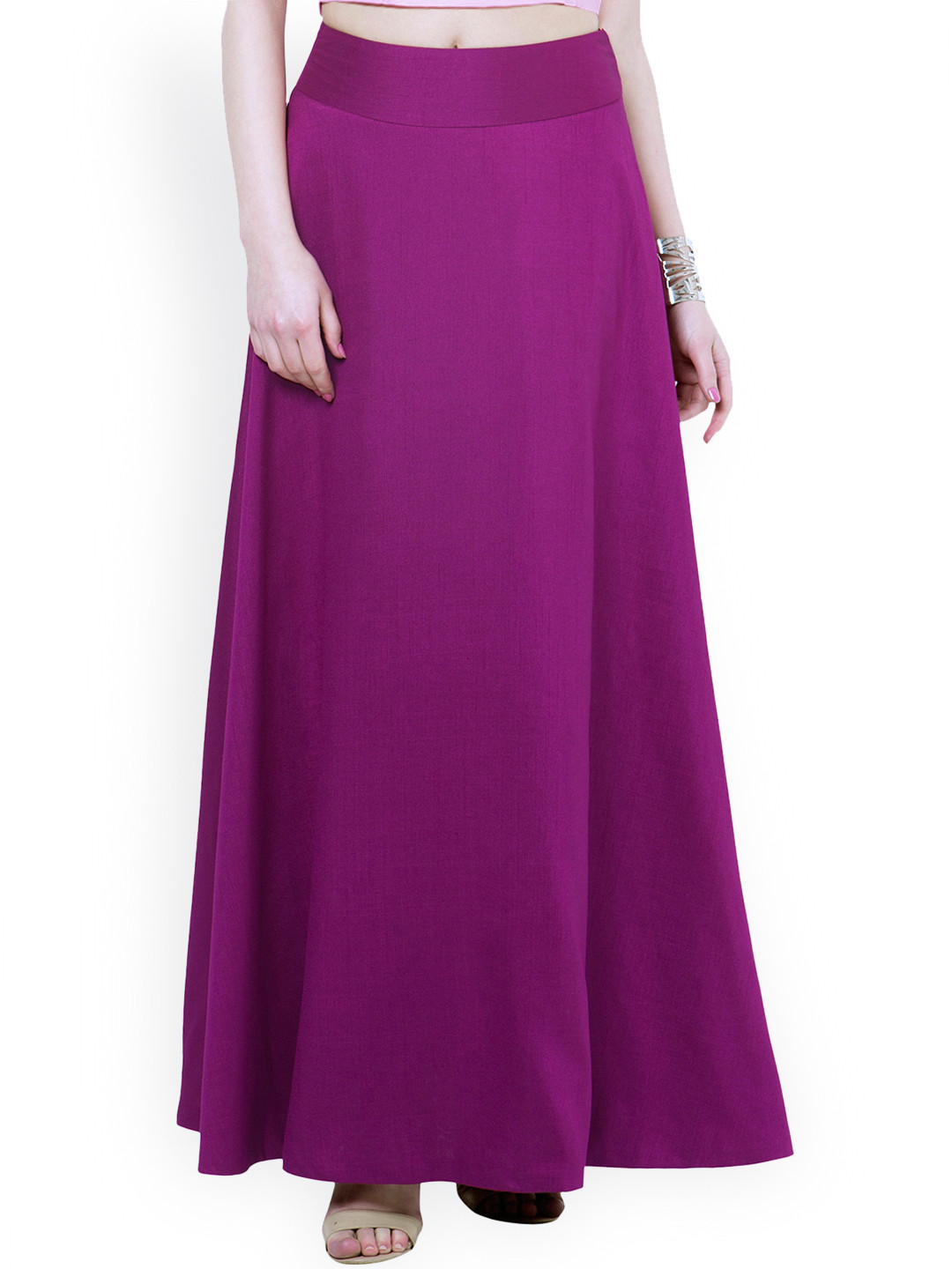 Buy INDYA Purple Silk Maxi Skirt Skirts For Women 1227301 Myntra
