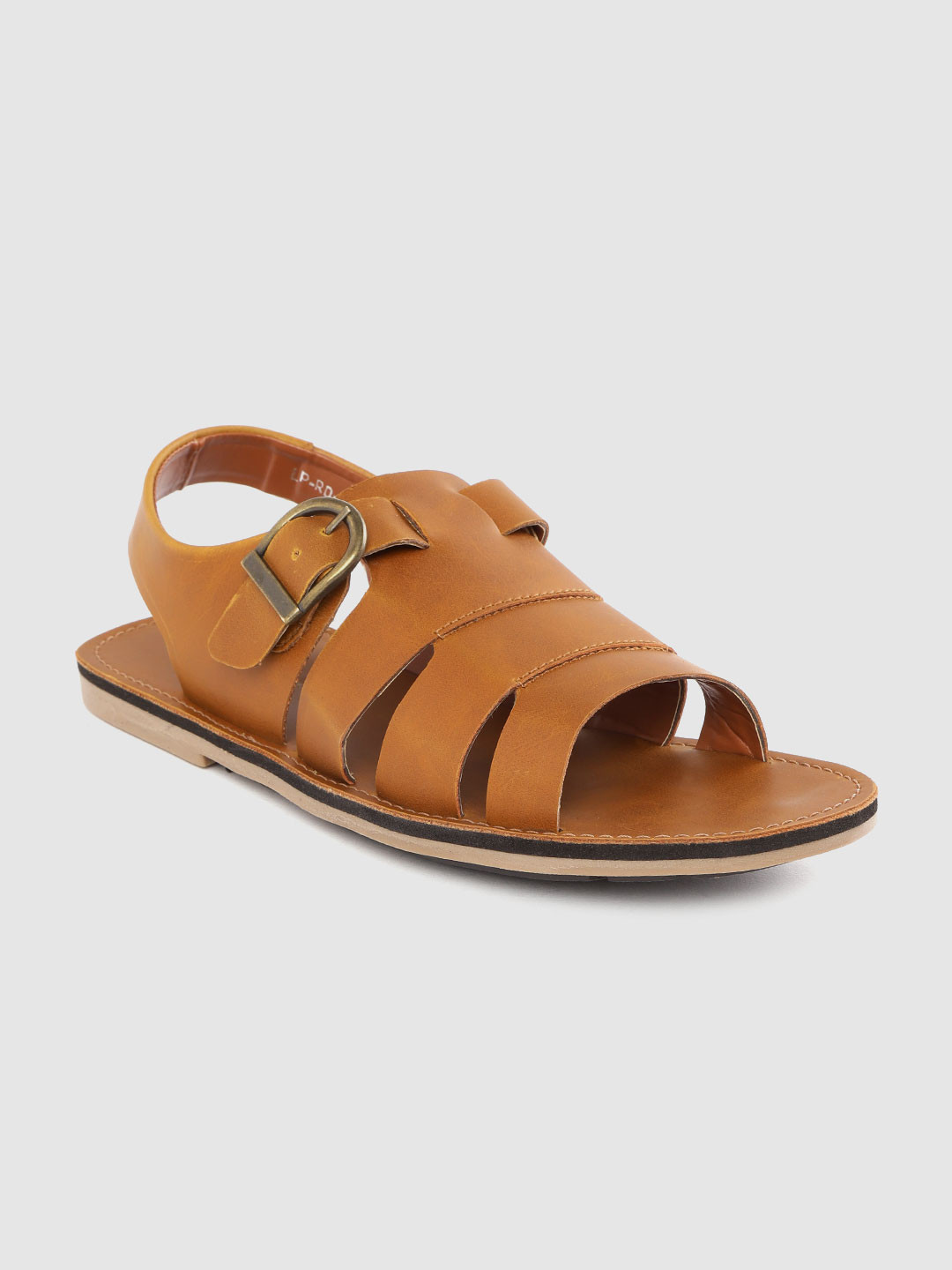 Buy Roadster Men Tan Brown Solid Comfort Sandals Sandals for Men