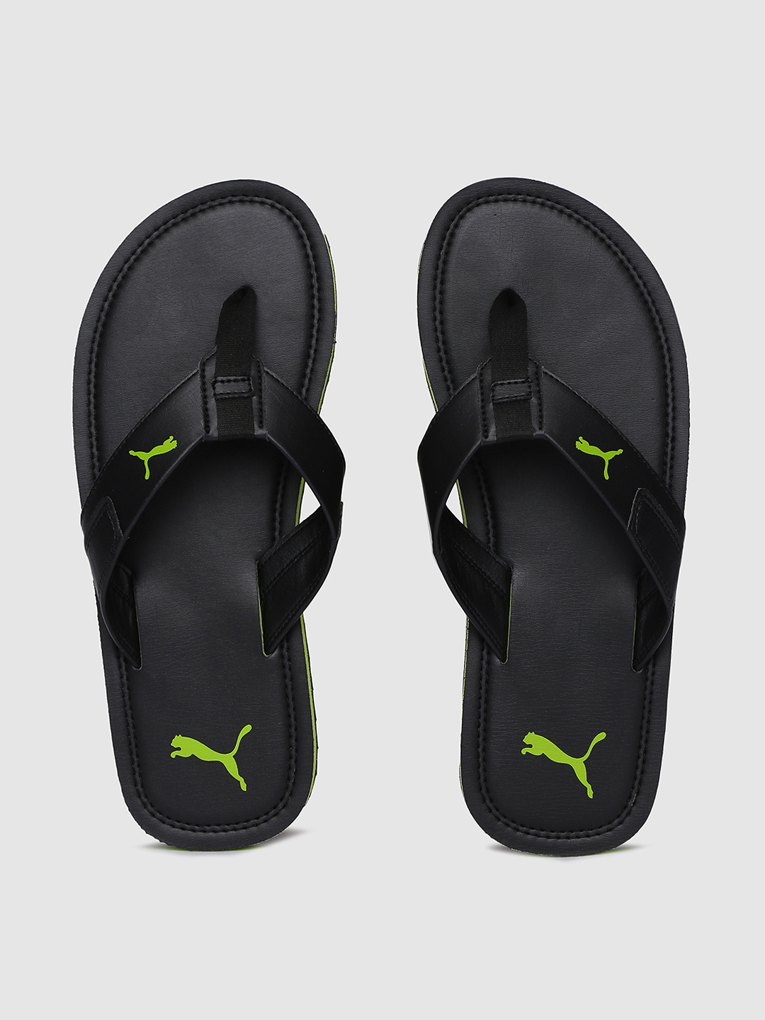 puma black thong flip flop
