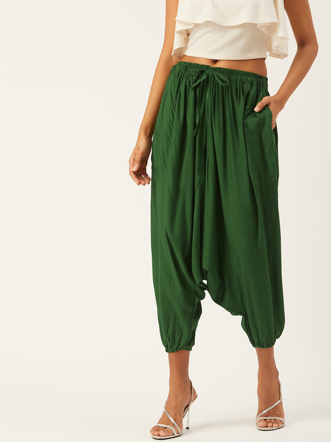 cropped harem joggers