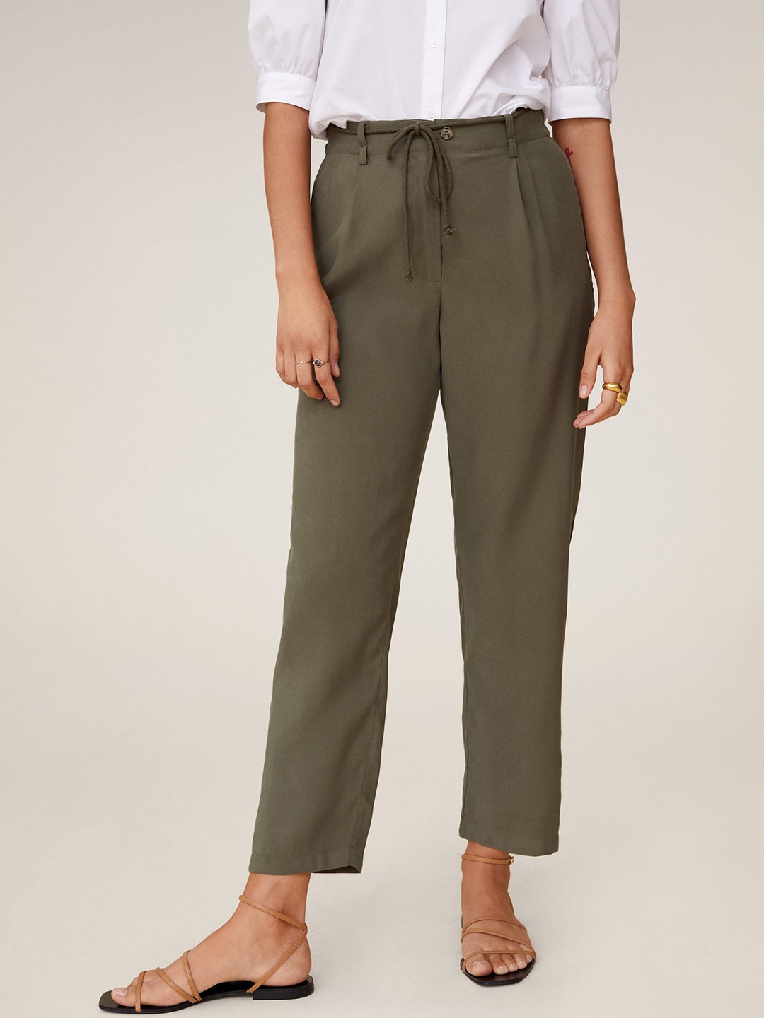 olive green trousers for ladies