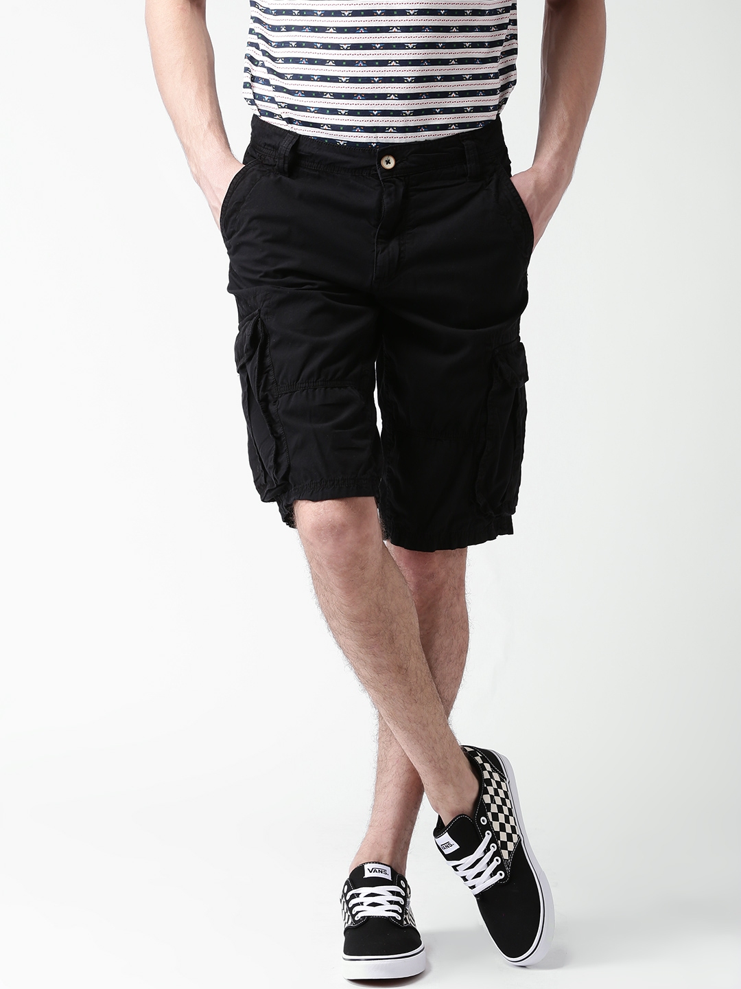Buy Celio Black Cargo Shorts - Shorts for Men 1231327 | Myntra