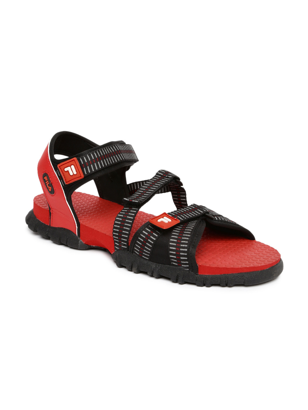 Buy FILA Men Red & Black Striped Kadmos Sports Sandals Sports Sandals