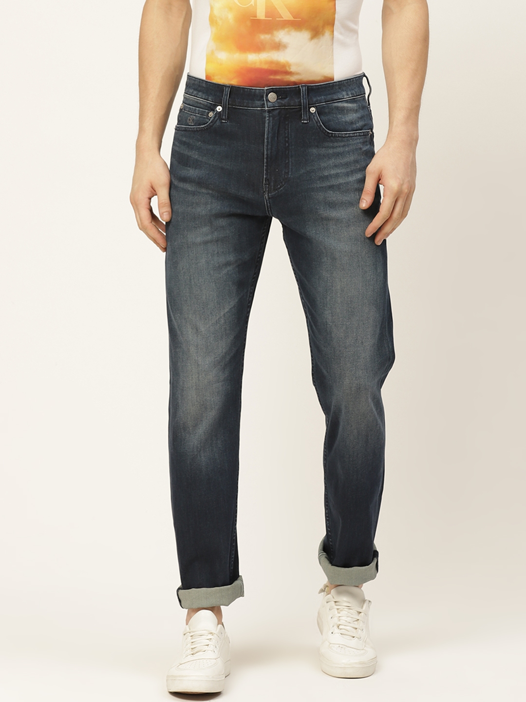 calvin klein navy blue pants