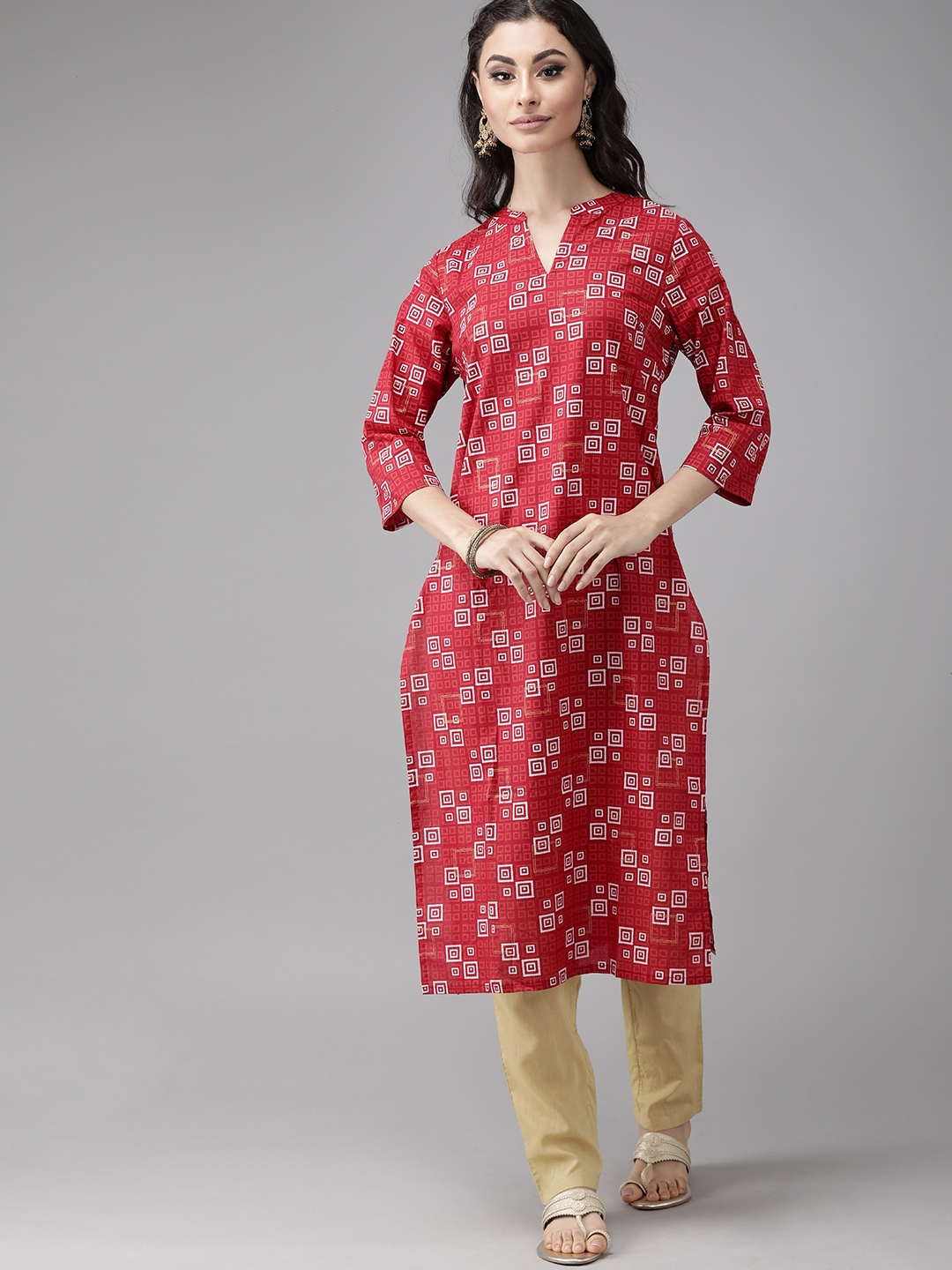 anouk maroon kurta set