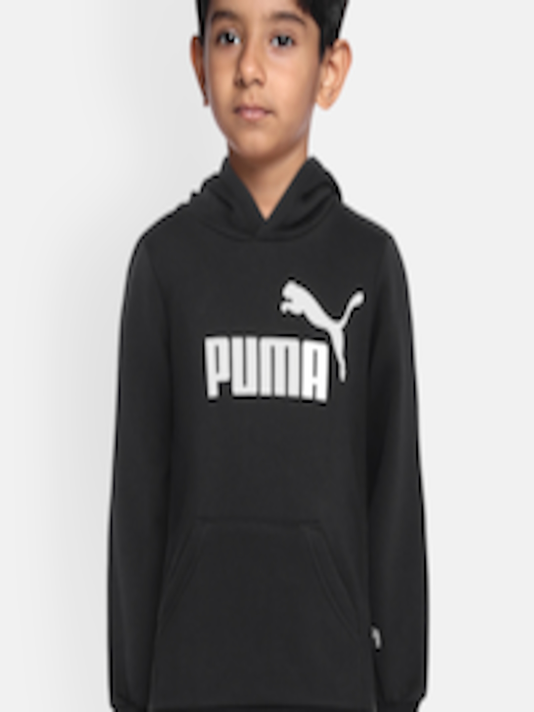 Buy Puma Boys Black Printed Hooded ESS Logo Hoody FL B Sweatshirt ...