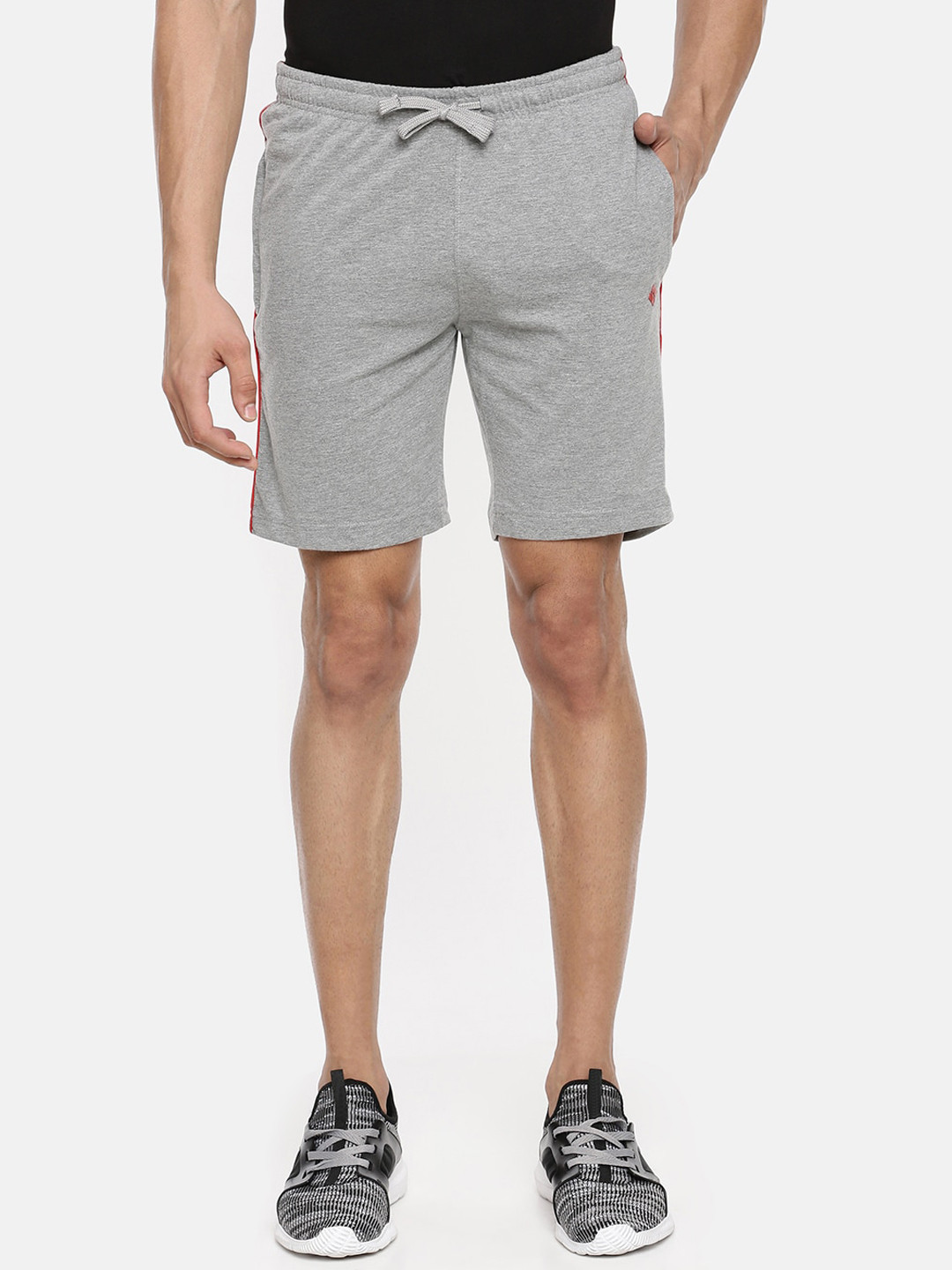 Buy Dollar Men Grey Melange Solid Regular Fit Sports Shorts Shorts