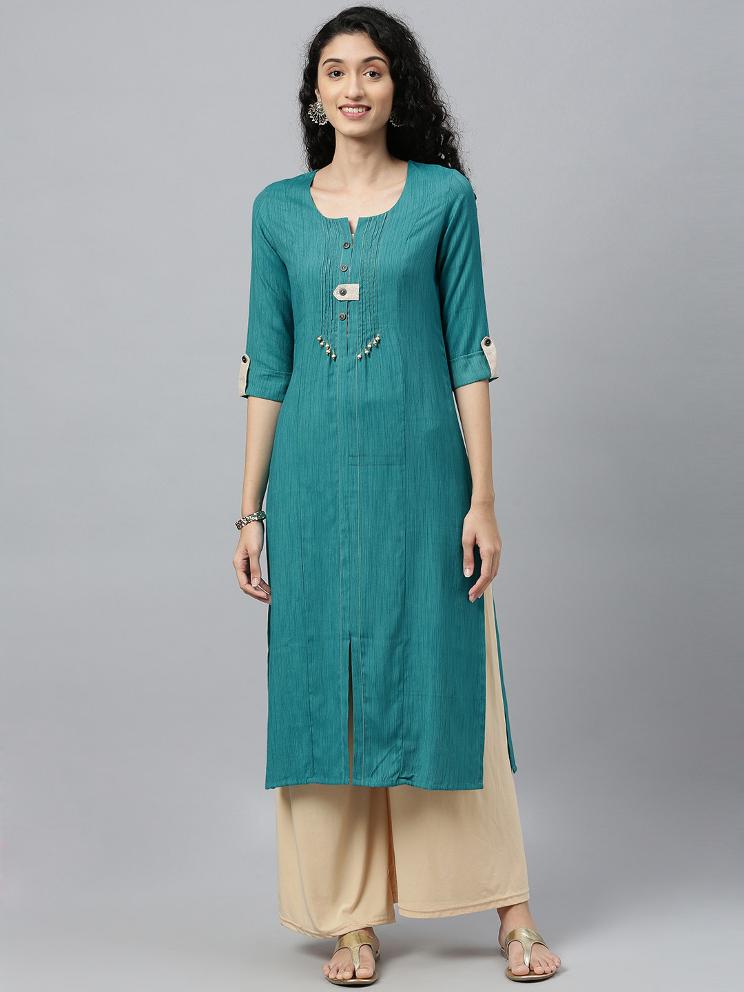 pleats kurta design