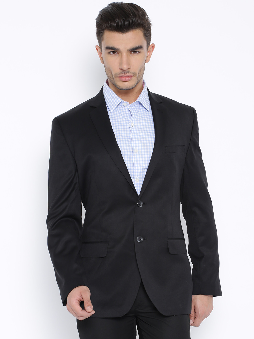 Buy Park Avenue Black Woollen Slim Fit Formal Blazer Blazers for Men