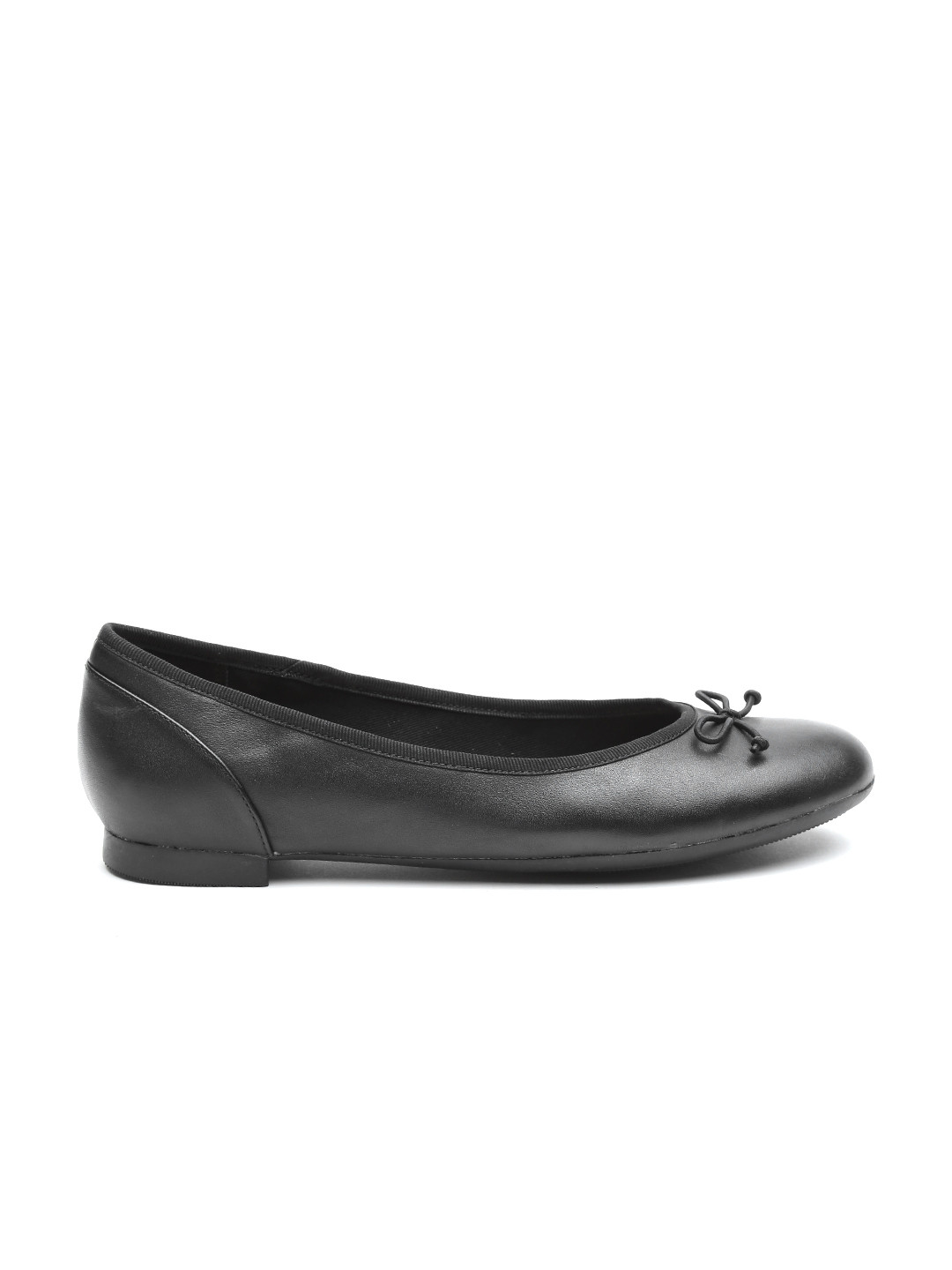 Buy Clarks Women Black Leather Ballerinas Flats for Women 1236069