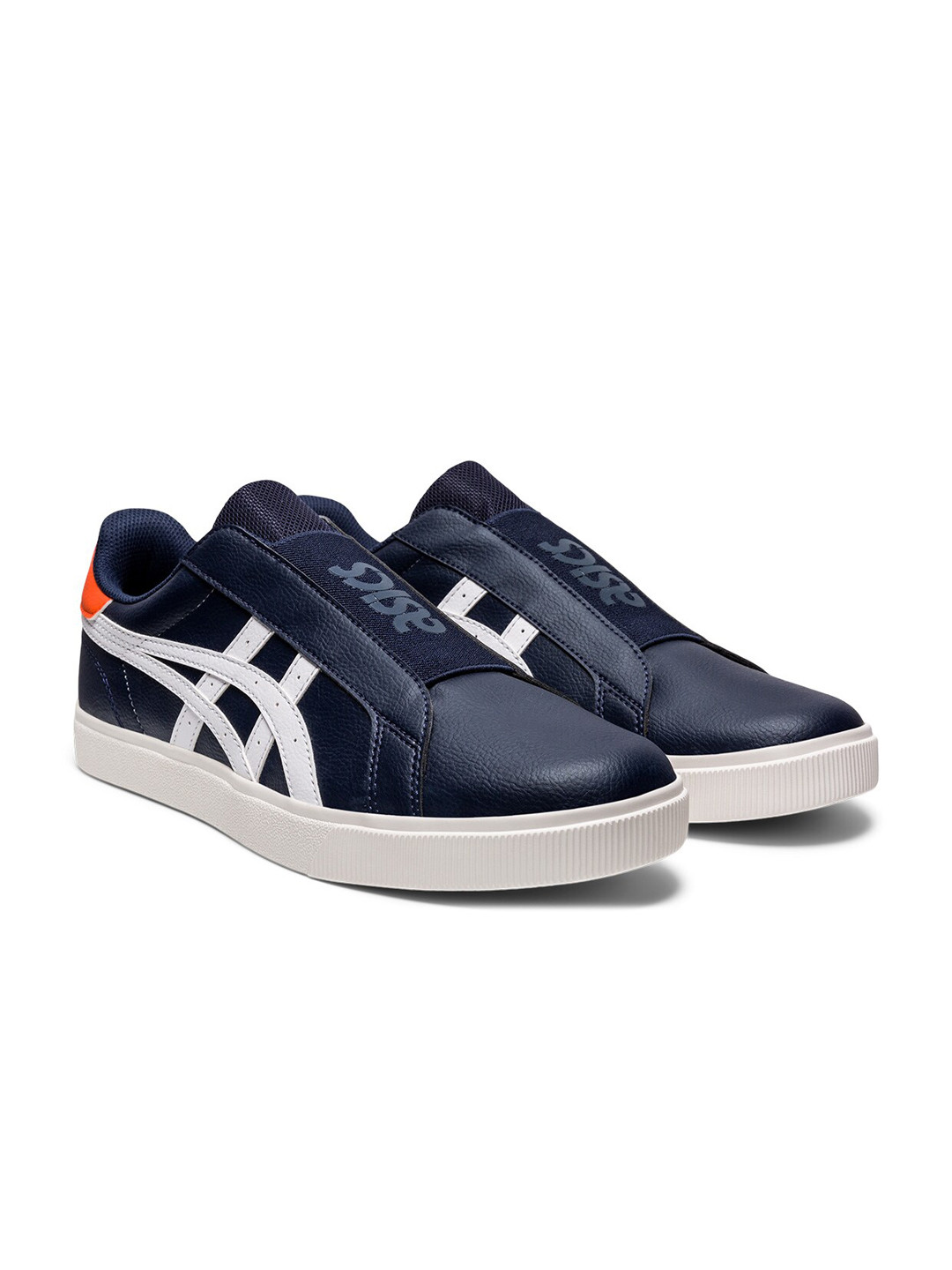 Buy ASICS Men Navy Blue & White CLASSIC CT SLIP ON Sneakers Casual