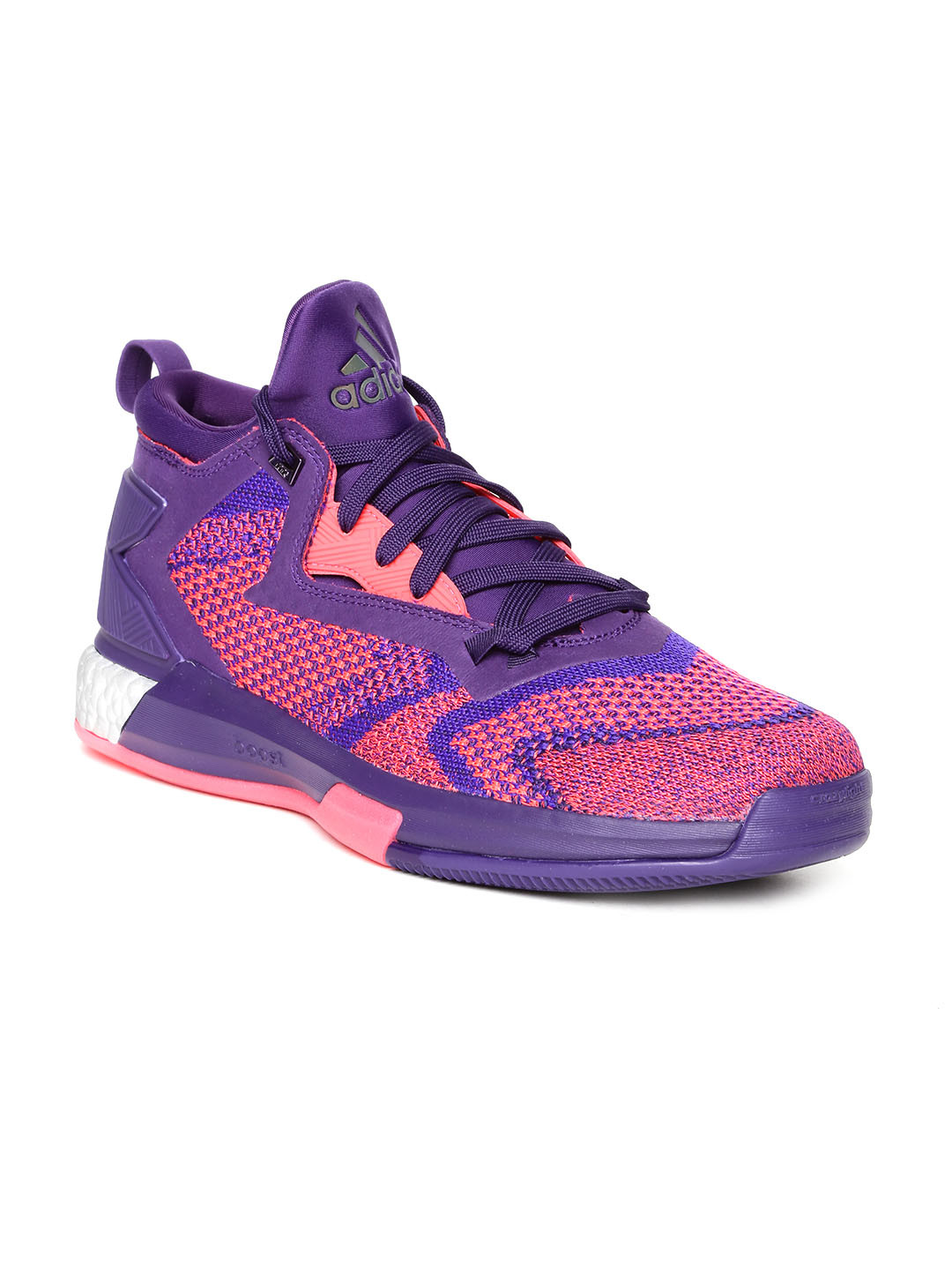 Buy ADIDAS Men Purple D Lillard 2 Boost Primeknit Glow In