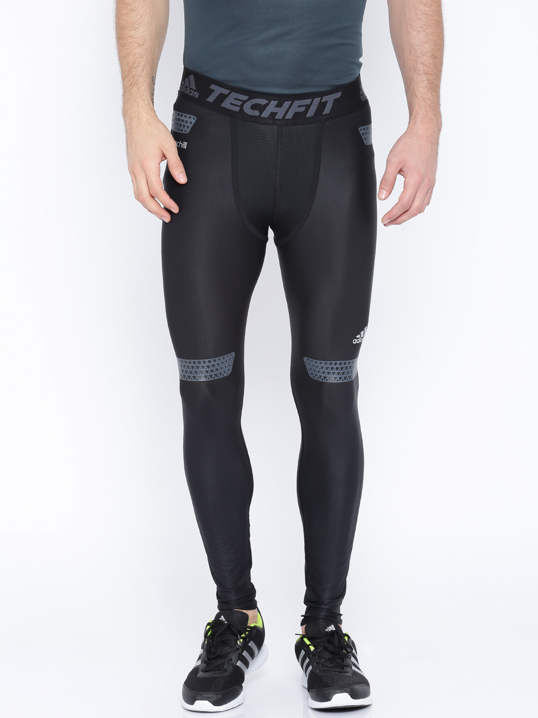 Buy ADIDAS Black TechFit Power Compression Tights Tights for Men