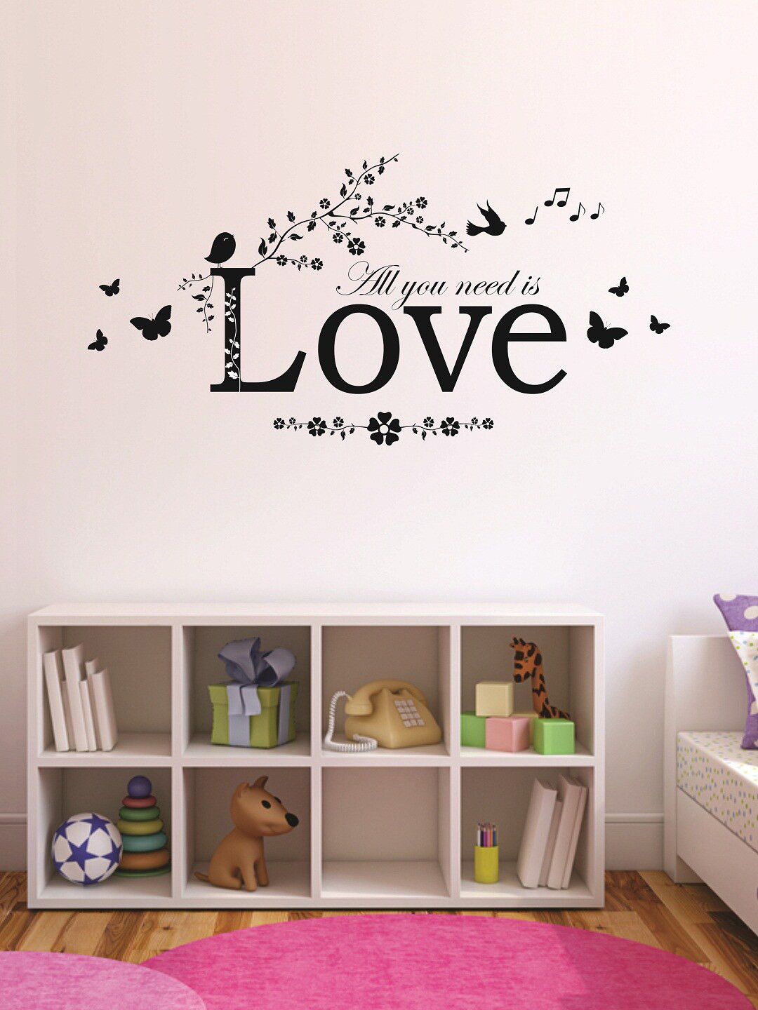Buy WALLSTICK Black Love Large Vinyl Wall Sticker Decals And Stickers