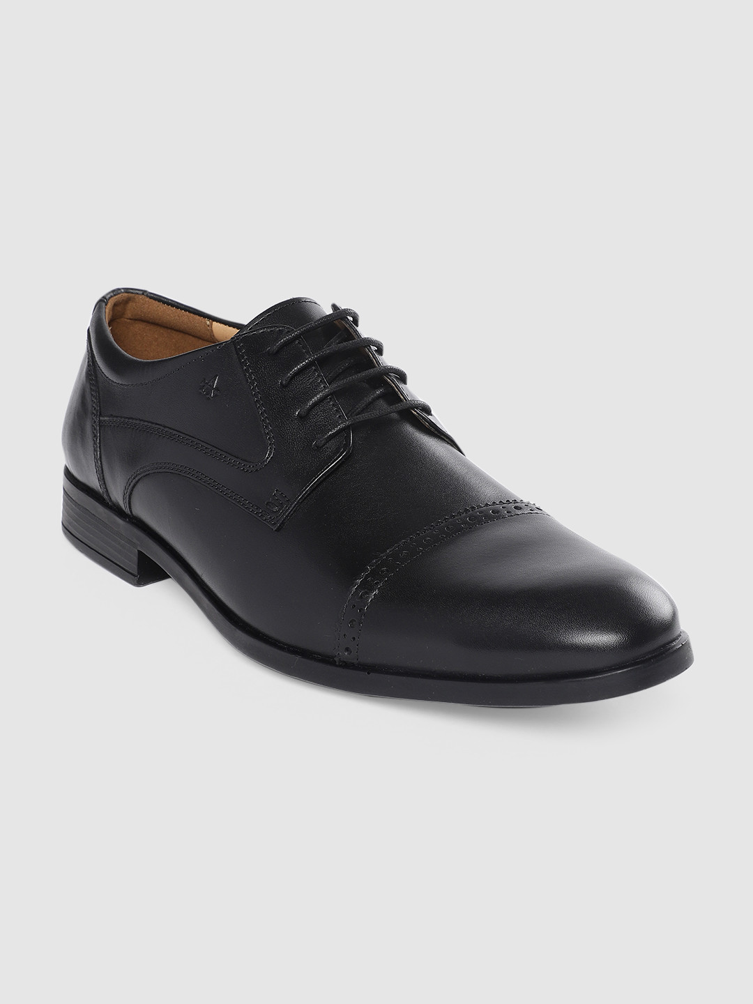 Buy Arrow Men Black Solid Leather CARTER 2.0 Formal Derbys