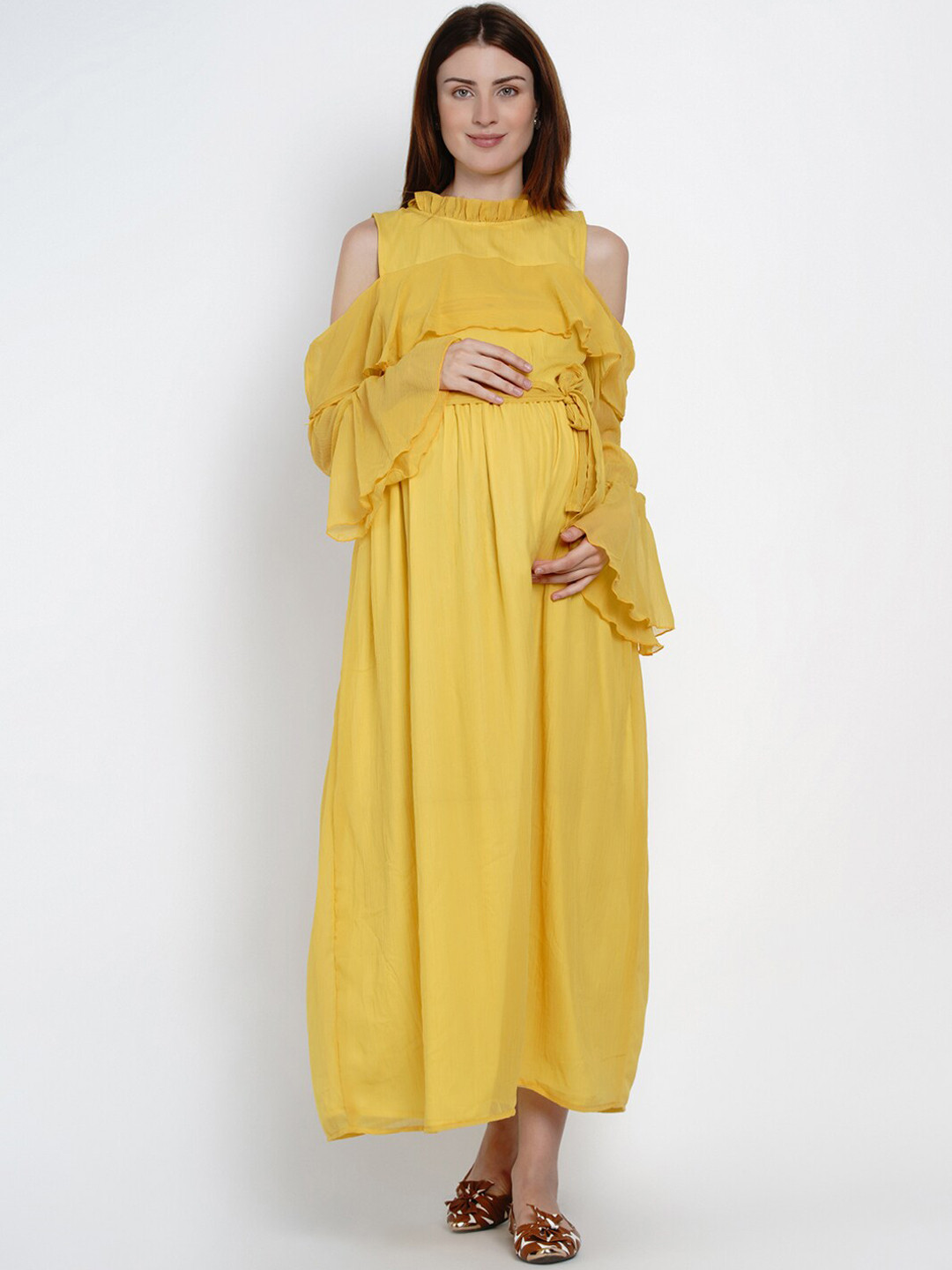 Yellow Maternity Dress For Baby Shower