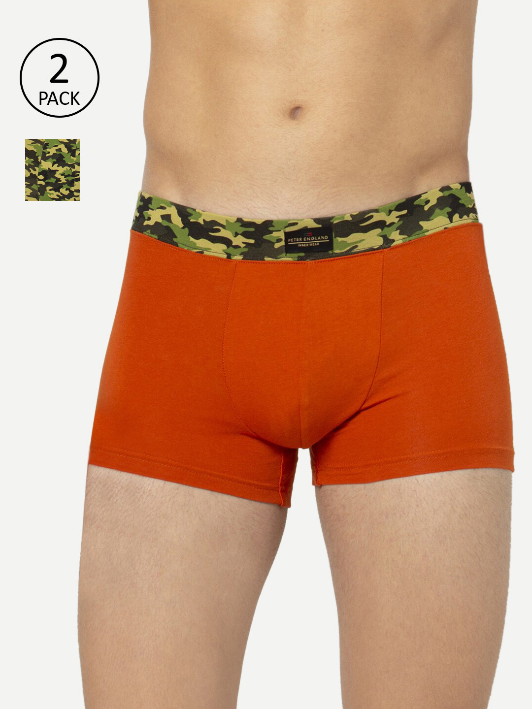 Buy Peter England Men Pack Of 2 Trunks PIWTRDCM9156025 Trunk for Men