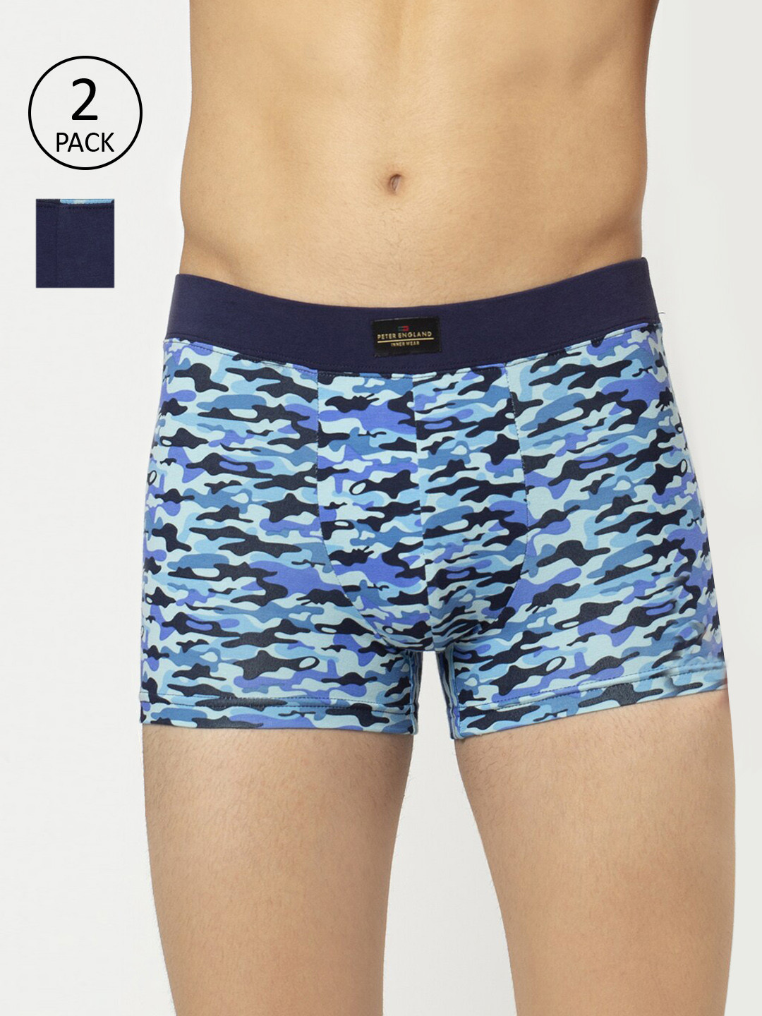 Buy Peter England Men Pack Of 2 Trunks PIWTNYBU9156026 Trunk for Men