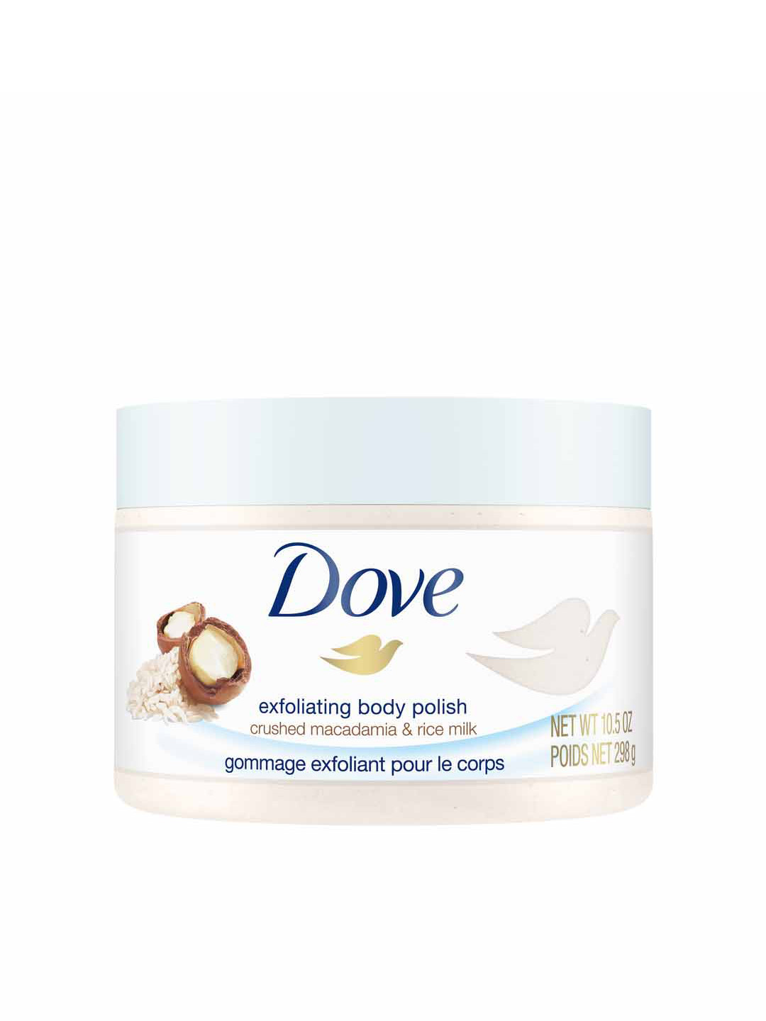 Buy Dove Crushed Macadamia & Rice Milk Exfoliating Body Polish 298 G