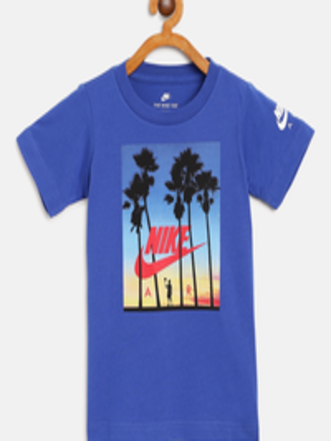 Buy Nike Boys Blue Air Sun Set Print Round Neck T Shirt - Tshirts for ...