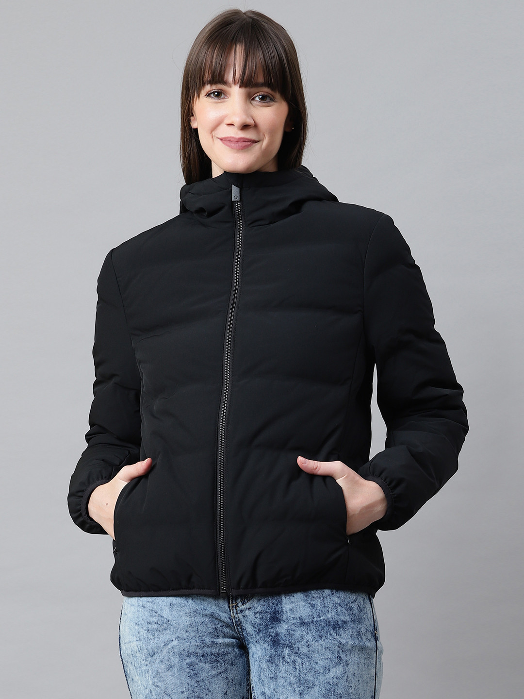 Buy Marks & Spencer Women Black Solid Lightweight Stormwear Down Puffer