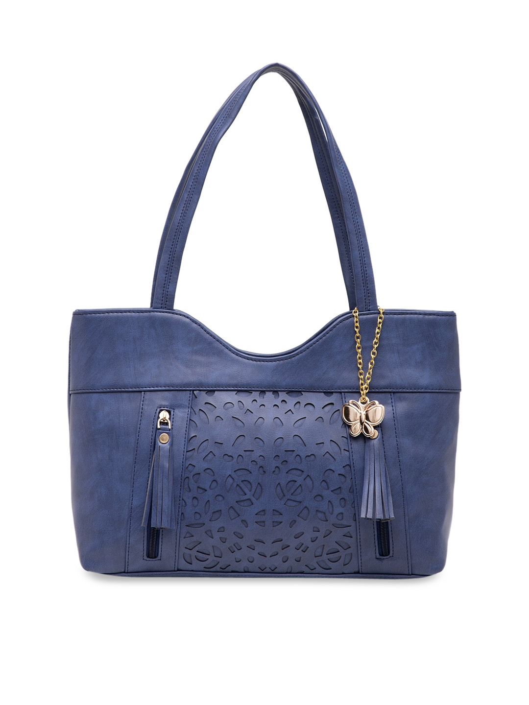 Buy Butterflies Blue Solid Shoulder Bag Handbags for Women 12383908