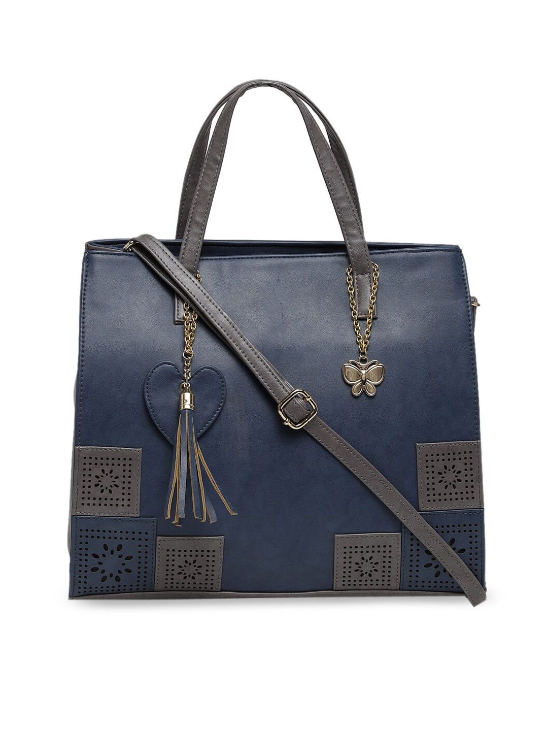 Buy Butterflies Blue & Grey Colourblocked Shoulder Bag Handbags for