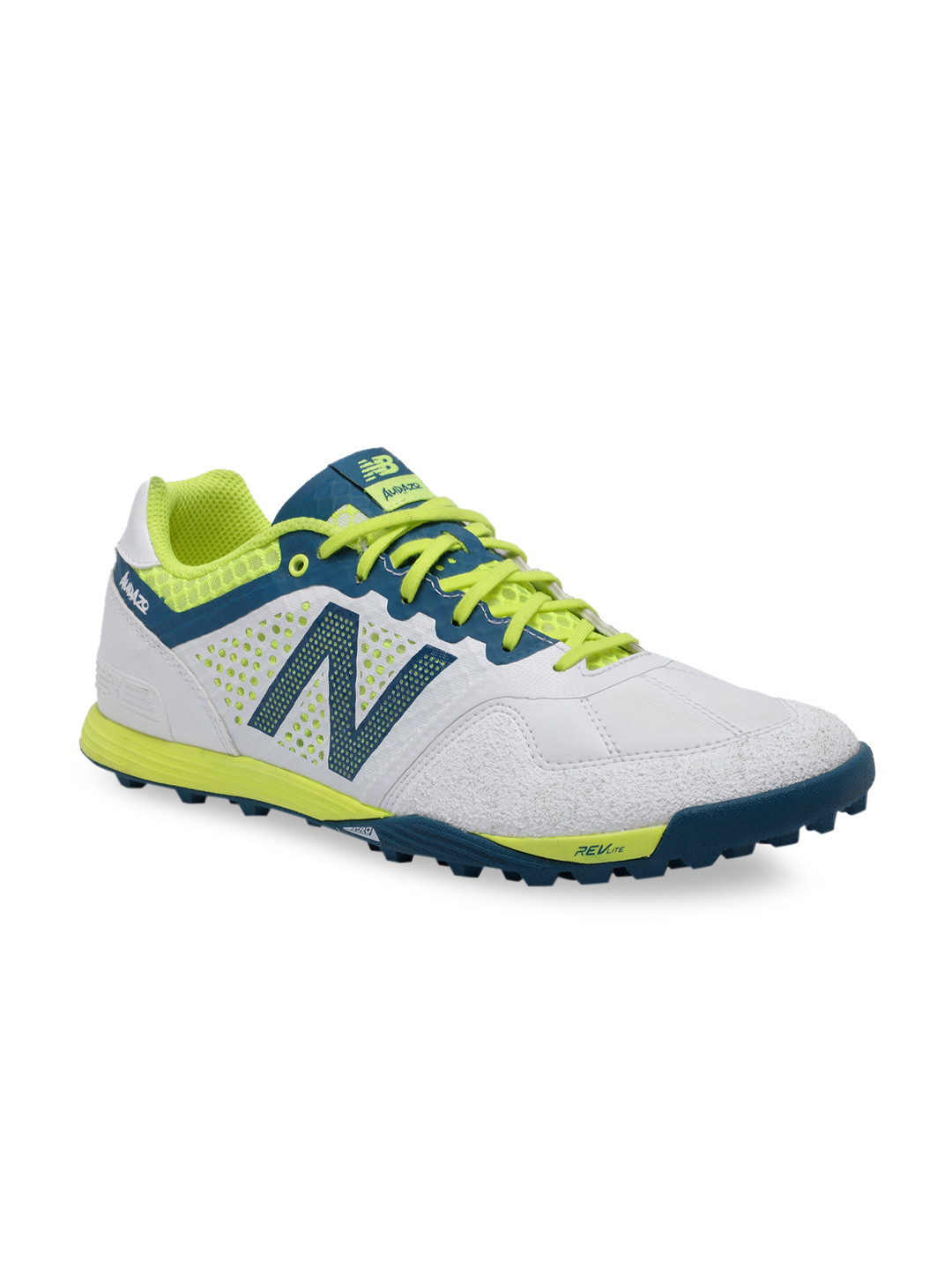 Buy New Balance Men White Synthetic Football Shoes Sports Shoes for
