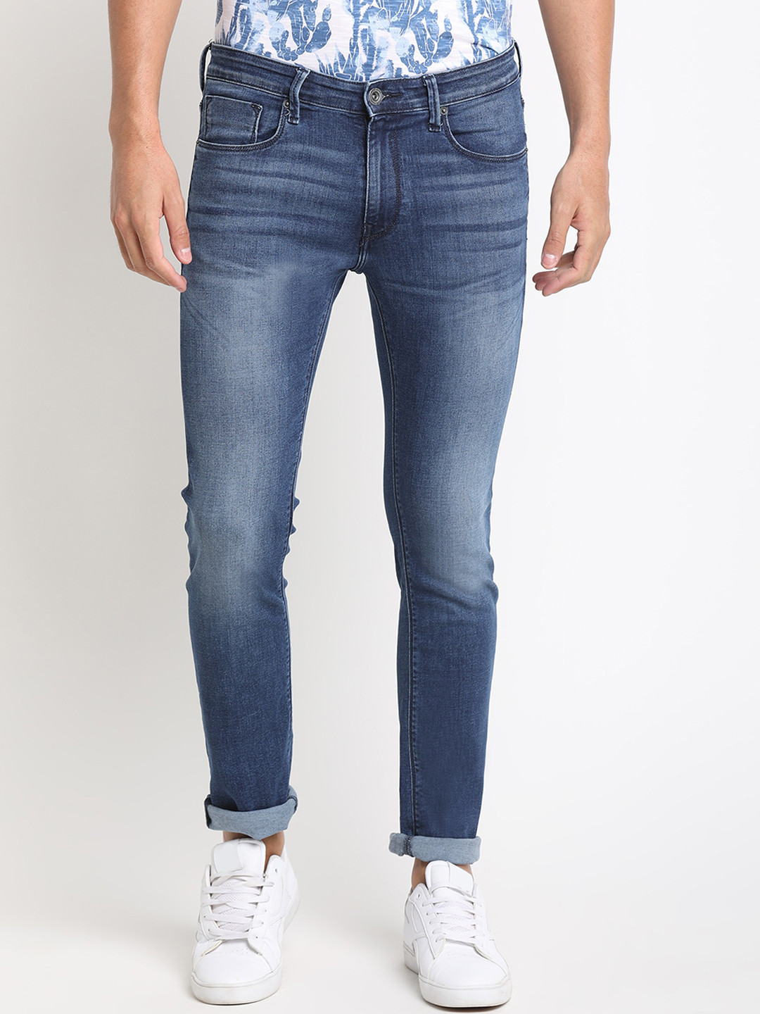 Buy Pepe Jeans Men Blue Regular Fit Mid Rise Clean Look Jeans Jeans