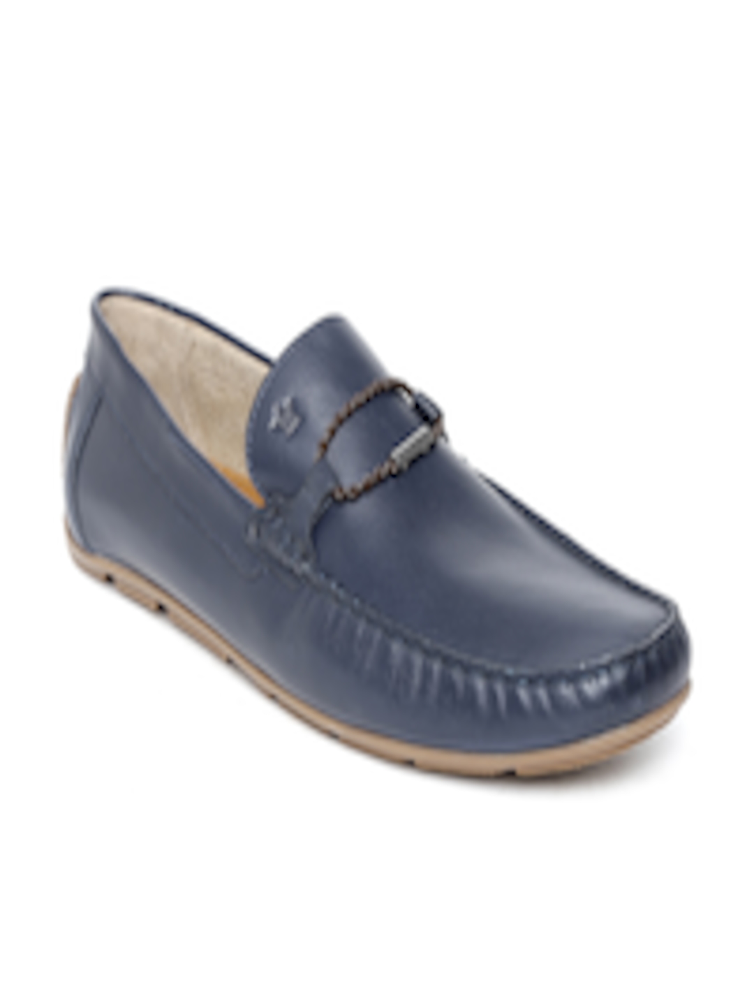 Buy Louis Philippe Men Navy Leather Loafers - Casual Shoes for Men 1241147 | Myntra