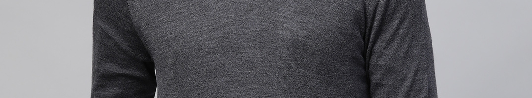 Buy Marks & Spencer Men Charcoal Grey Solid Pullover - Sweaters for Men ...